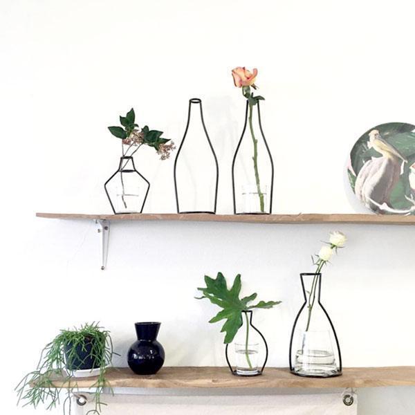 Minimalist Abstract Iron Frame Vase (Various Designs)