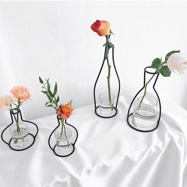 Minimalist Abstract Iron Frame Vase (Various Designs)