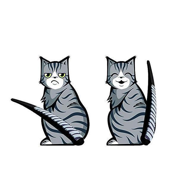 Moving Tail Kitty Car Decal (Various Designs)