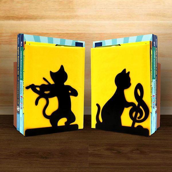 Musical Cat Metal Bookends (Various Designs)