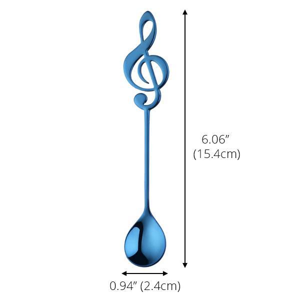 Musical Note Clef Spoon (Various Colors)