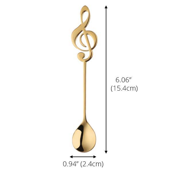 Musical Note Clef Spoon (Various Colors)