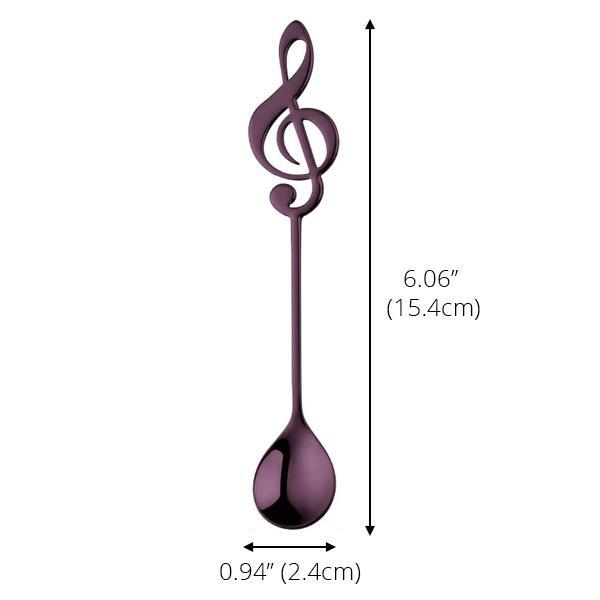 Musical Note Clef Spoon (Various Colors)
