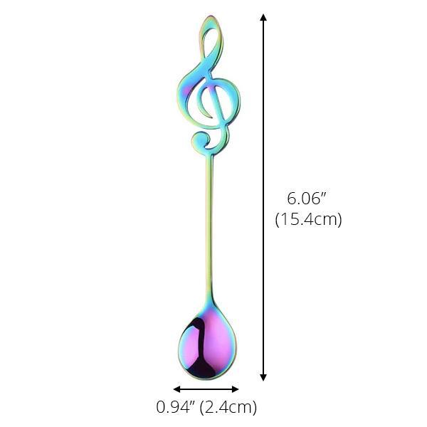 Musical Note Clef Spoon (Various Colors)