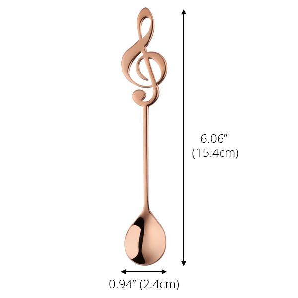 Musical Note Clef Spoon (Various Colors)