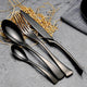 Onyx Jet Black Silverware Set