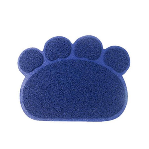 Paw Print Pet Feeding Litter Mat (Various Colors)