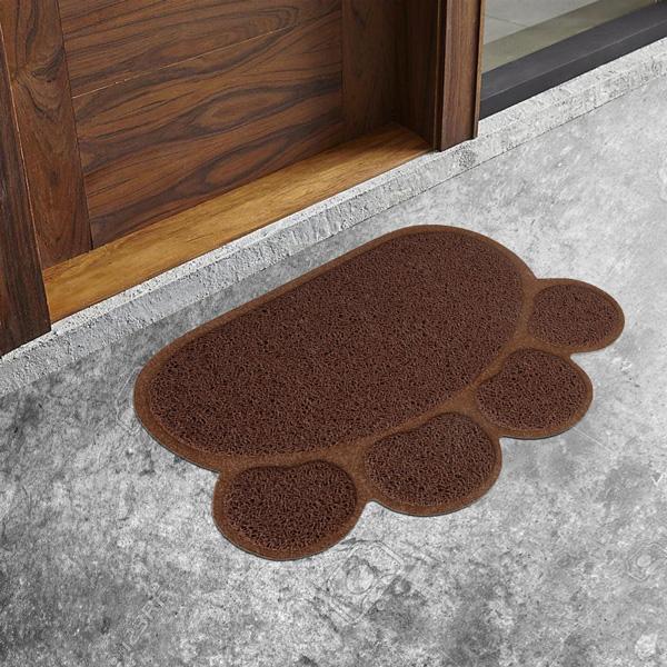 Paw Print Pet Feeding Litter Mat (Various Colors)