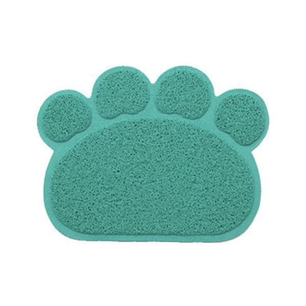 Paw Print Pet Feeding Litter Mat (Various Colors)