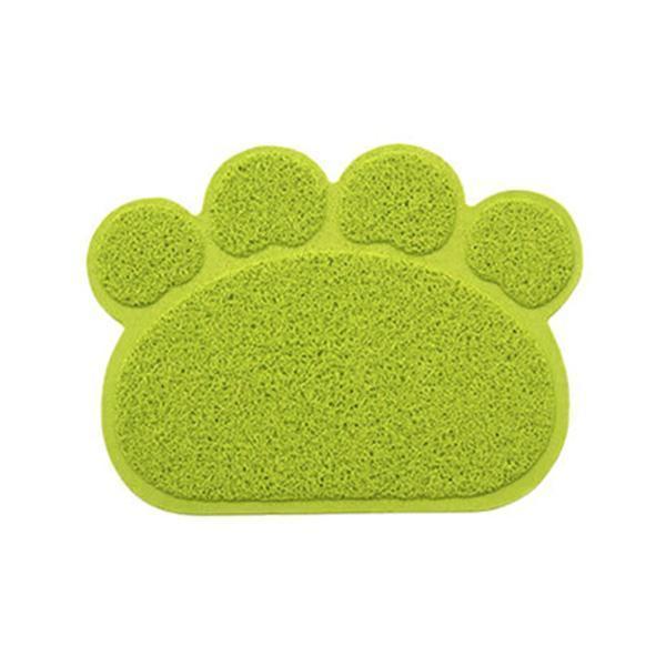 Paw Print Pet Feeding Litter Mat (Various Colors)
