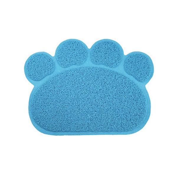 Paw Print Pet Feeding Litter Mat (Various Colors)