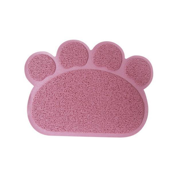 Paw Print Pet Feeding Litter Mat (Various Colors)