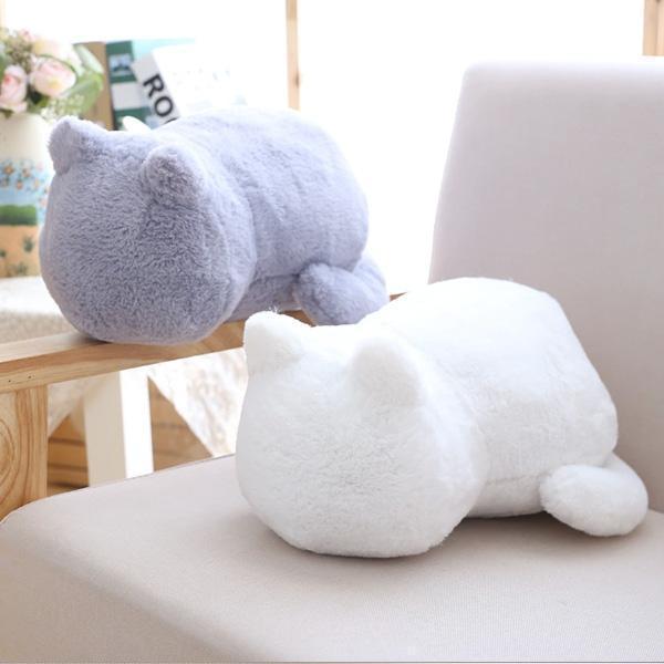 Plush Cat Cushion (Various Colors)