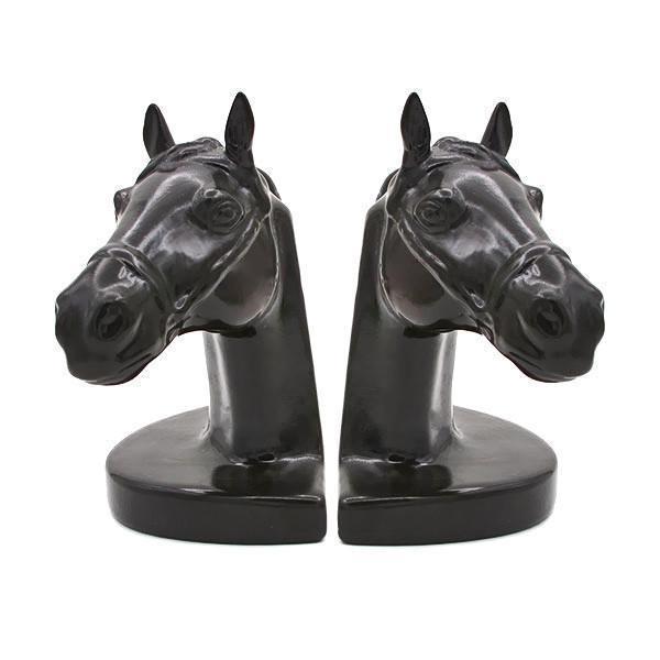 Porcelain Horse Bookends