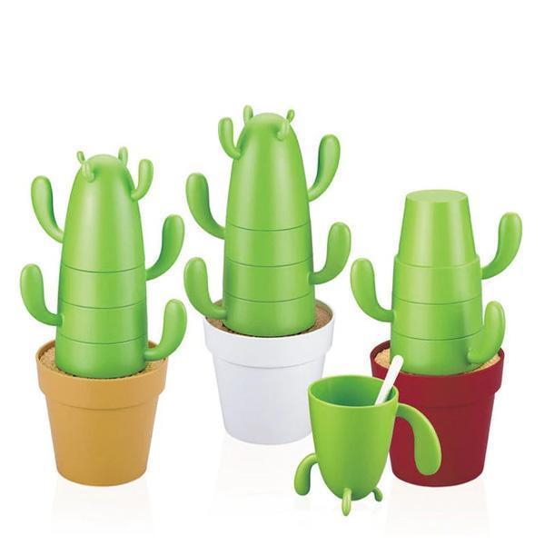 Potted Cactus Stackable Mugs