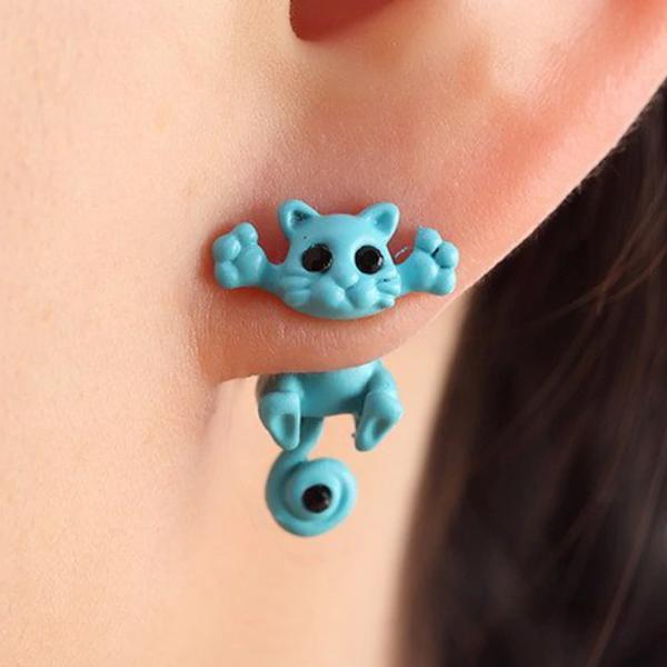 Pouncing Cat Earrings (Various Colors)