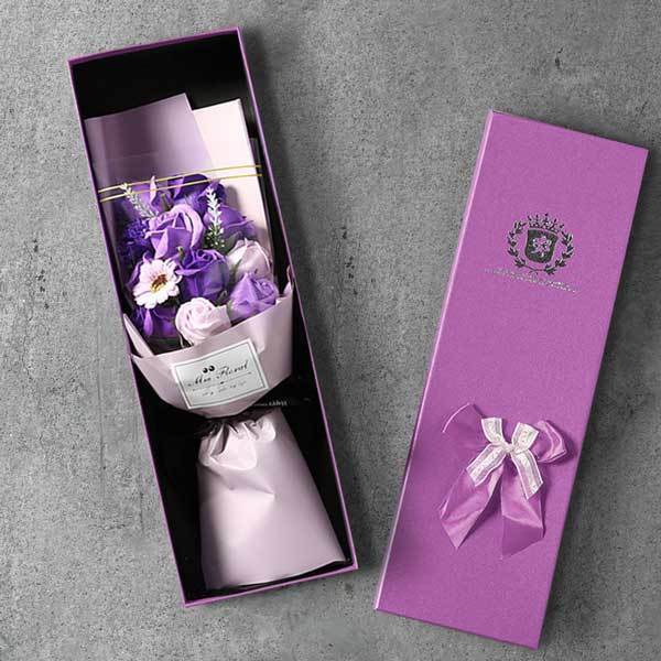Realistic Bath Soap Rose Bouquet (Various Colors)