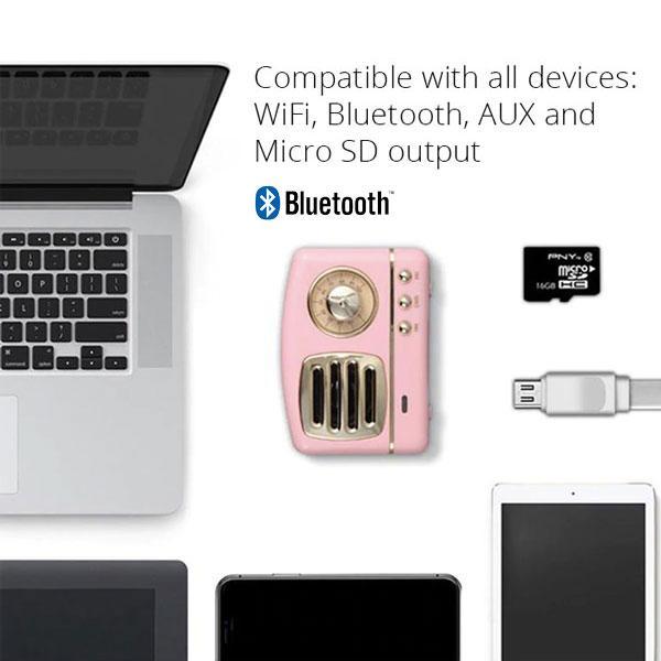 Retro Radio Portable Bluetooth Speaker (Various Colors)