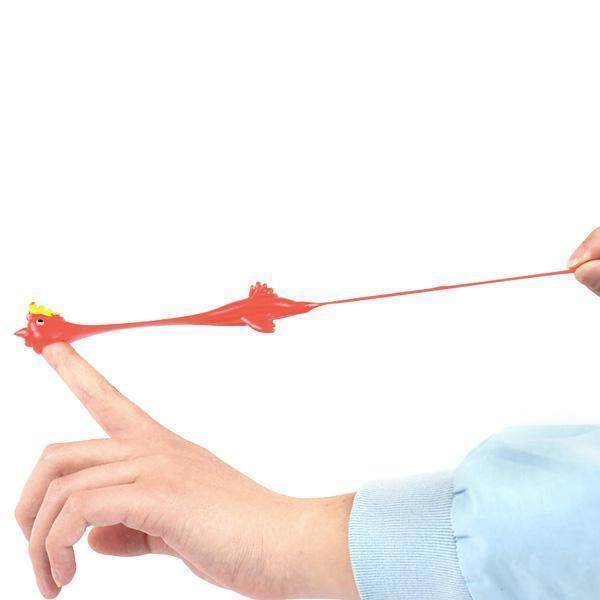 Rubber Band Chicken Prank Toy (Various Colors)