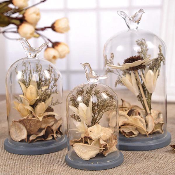 Rustic Bird Dome Glass Vase (Various Sizes)