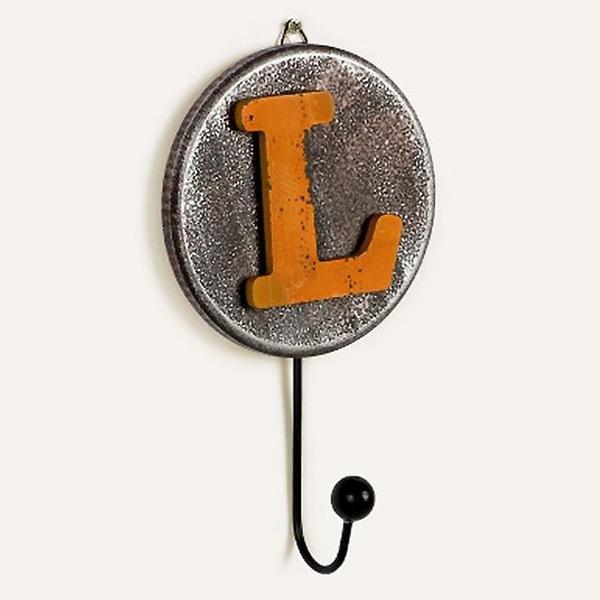 Rustic Flower and Letter Iron Hooks (Various Designs)