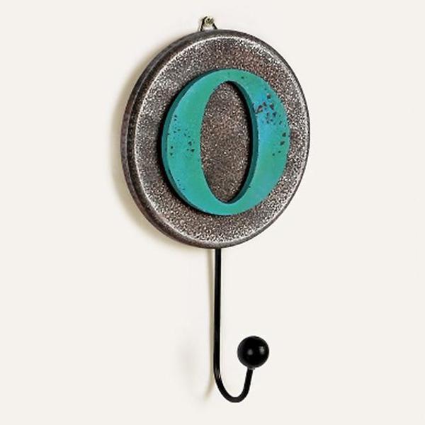 Rustic Flower and Letter Iron Hooks (Various Designs)