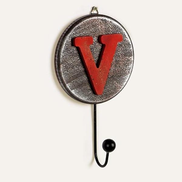 Rustic Flower and Letter Iron Hooks (Various Designs)