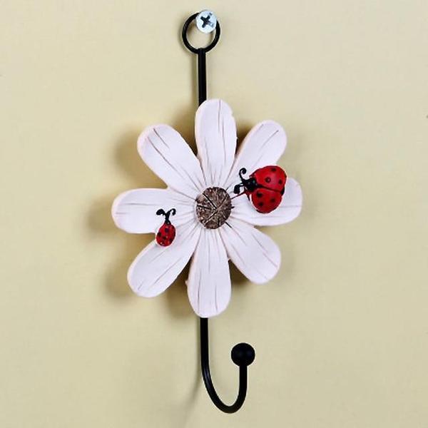 Rustic Flower and Letter Iron Hooks (Various Designs)