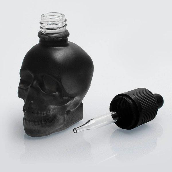 Skull Glass Dropper Bottle (Various Color)