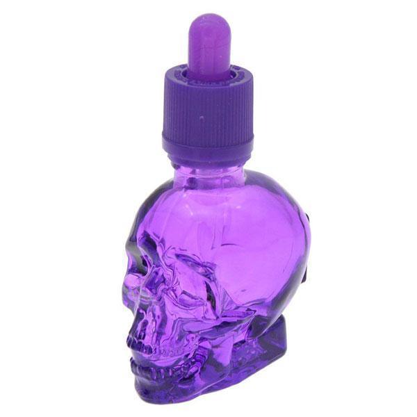 Skull Glass Dropper Bottle (Various Color)