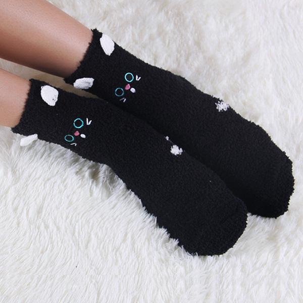 Soft Kitty Indoor Socks (Various Colors)