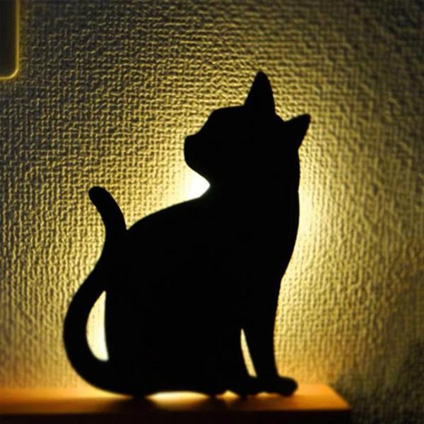 Sound Activated Cat Night Light (Various Designs)