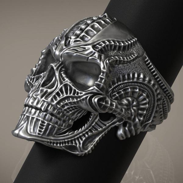 Stainless Steel Skull Ring (Various Colors)