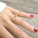 Sterling Silver Adjustable Rose Ring (Various Colors)