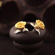 Sterling Silver Rose Earrings (Various Colors)