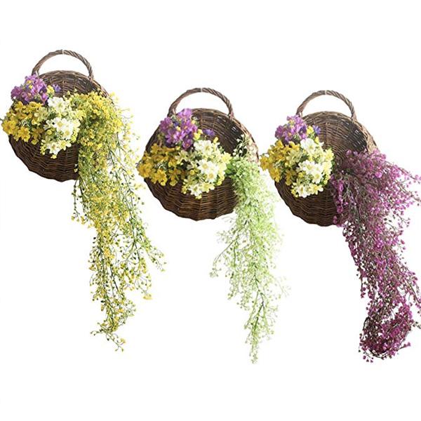 Woven Hanging Planter Wicker Basket (Various Designs)
