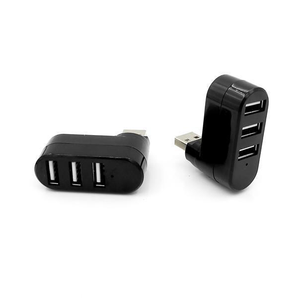 3-in-1 Rotatable USB Hub (Various Colors)