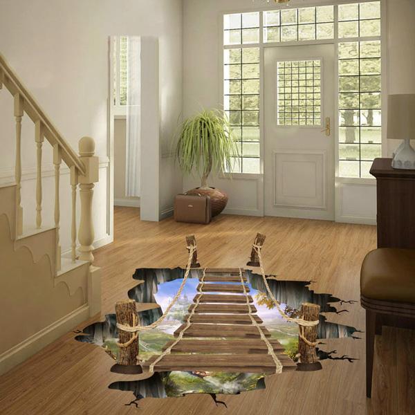 3D Fantasy Galaxy Bridge Wall Sticker (Various Designs)