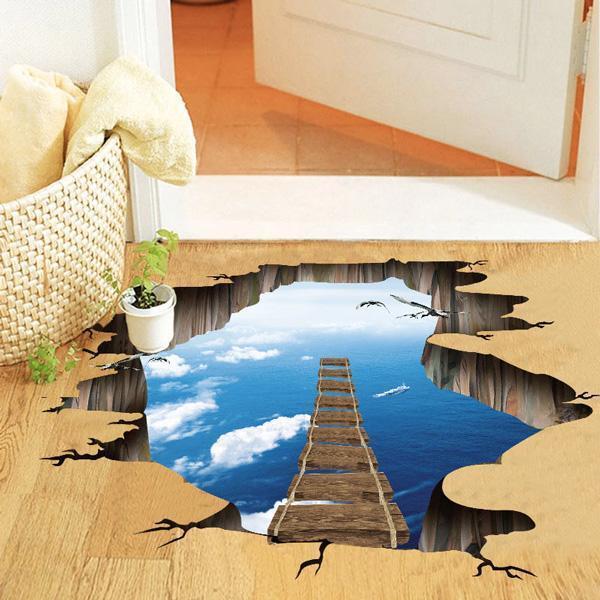 3D Fantasy Galaxy Bridge Wall Sticker (Various Designs)