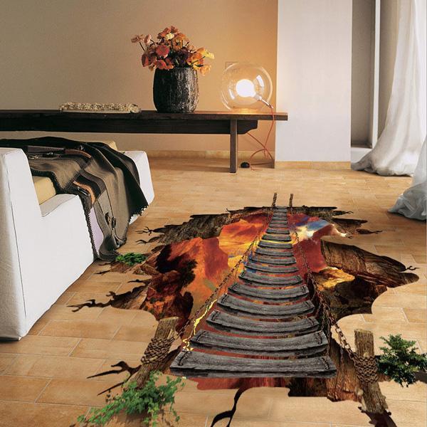 3D Fantasy Galaxy Bridge Wall Sticker (Various Designs)