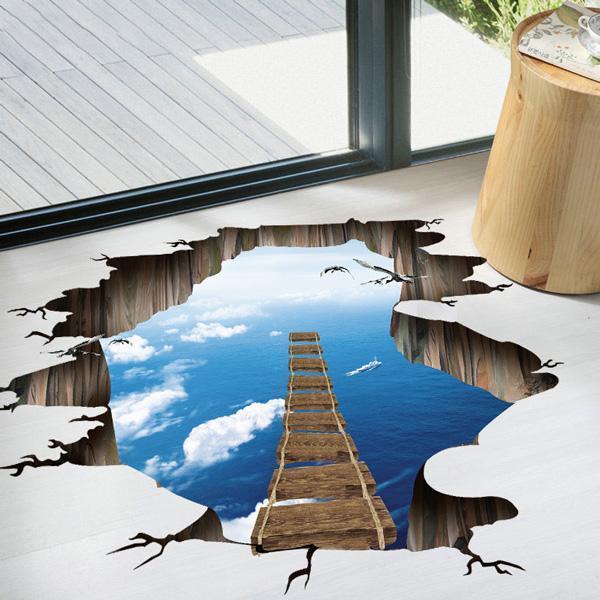 3D Fantasy Galaxy Bridge Wall Sticker (Various Designs)