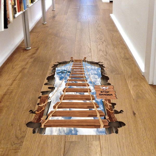 3D Fantasy Galaxy Bridge Wall Sticker (Various Designs)