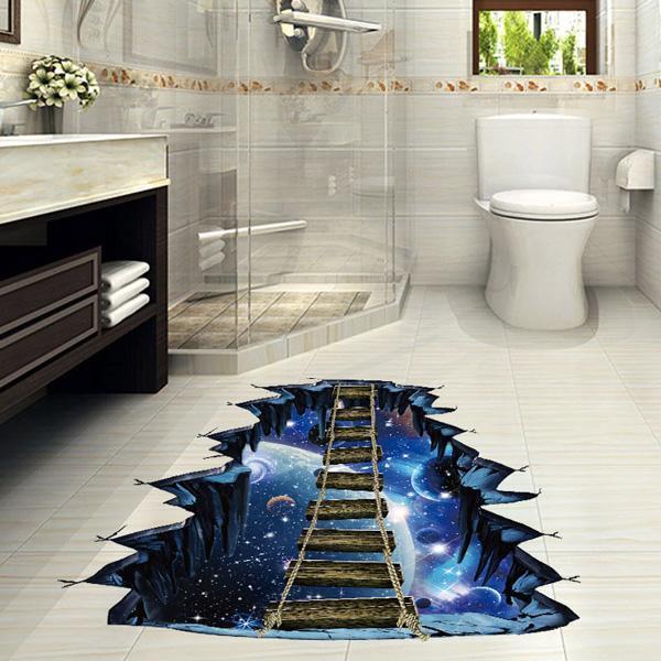 3D Fantasy Galaxy Bridge Wall Sticker (Various Designs)