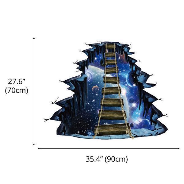 3D Fantasy Galaxy Bridge Wall Sticker (Various Designs)