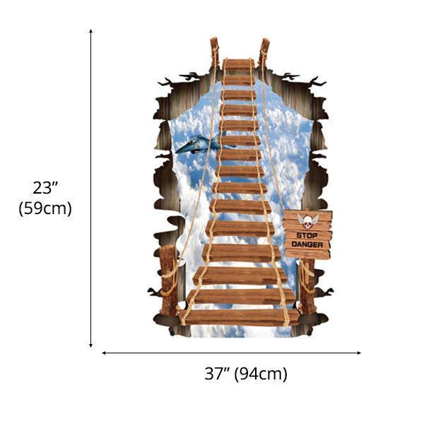 3D Fantasy Galaxy Bridge Wall Sticker (Various Designs)