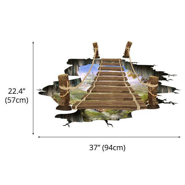 3D Fantasy Galaxy Bridge Wall Sticker (Various Designs)