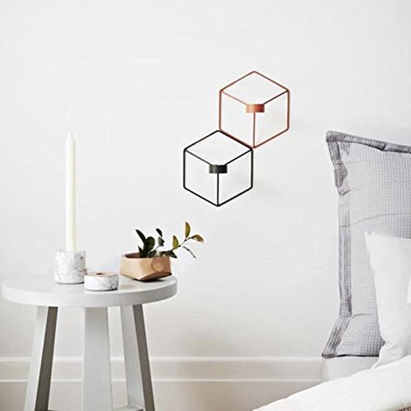 3D Geometric Wall Candle Holder (Various Colors)