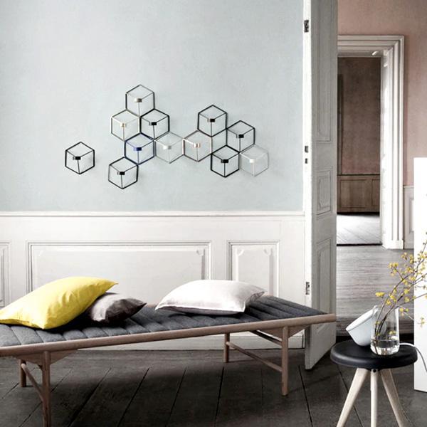 3D Geometric Wall Candle Holder (Various Colors)