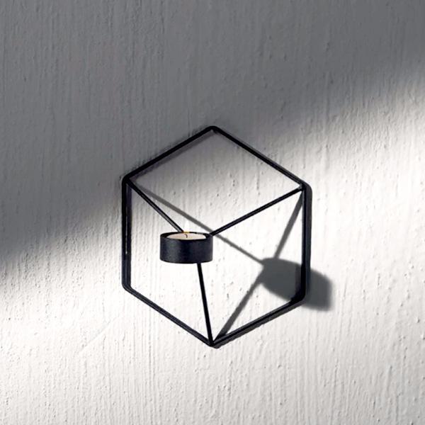 3D Geometric Wall Candle Holder (Various Colors)