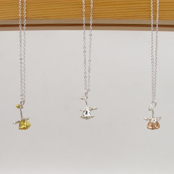 925 Silver Rose Necklace (Various Colors)